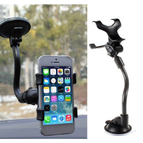 Ready Stock Soft Tube Car Holder Mobil Jepit 4 Cakar Tempel Kaca Dashboard Gps HP Flexible Universal Penyangga