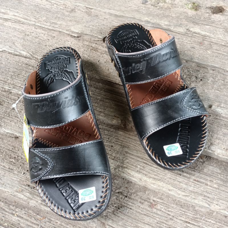 sandal kulit asli Harley sandal kulit pria asli slip on kulit asli sandal kulit kulit asli