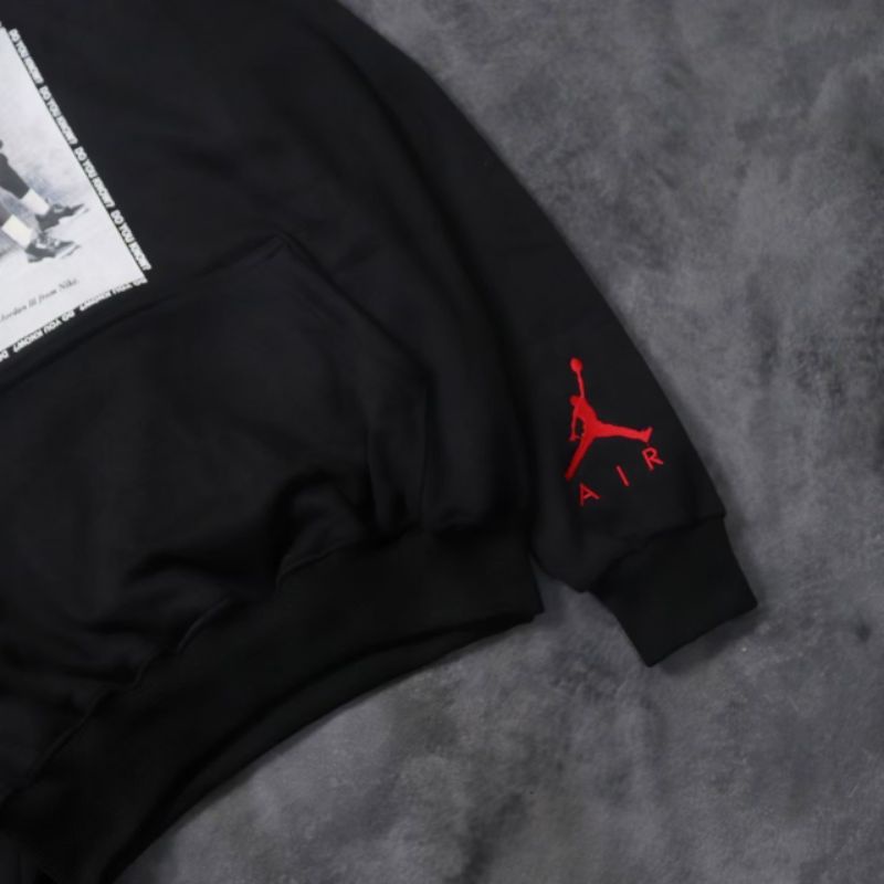 HOODIE JORDAN  BLACK FULL TAG LABEL