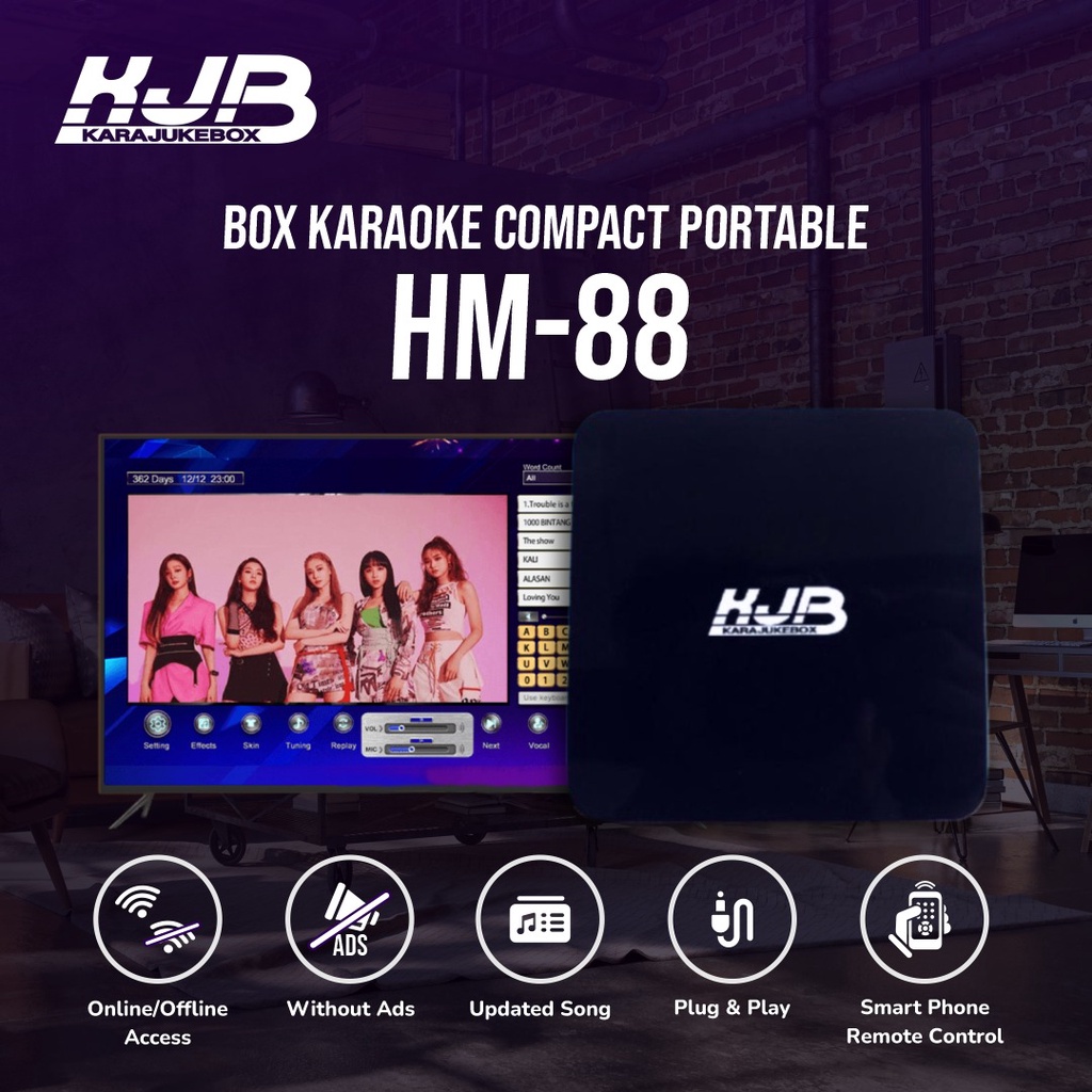 KJB Karaoke Box HM-88 - Streaming Karaoke Player (Putih)