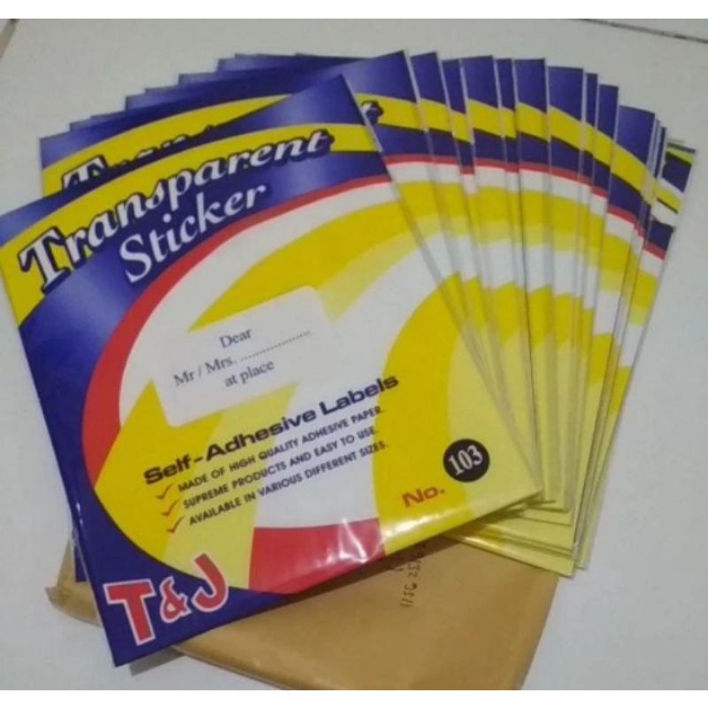 

label undangan transparan 103 tom & Jerry / t&j transparant sticker