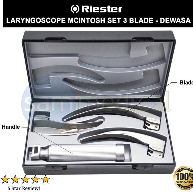 Jual Riester RI Standar Laryngoscope McIntosh Set 3 Blade Dewasa