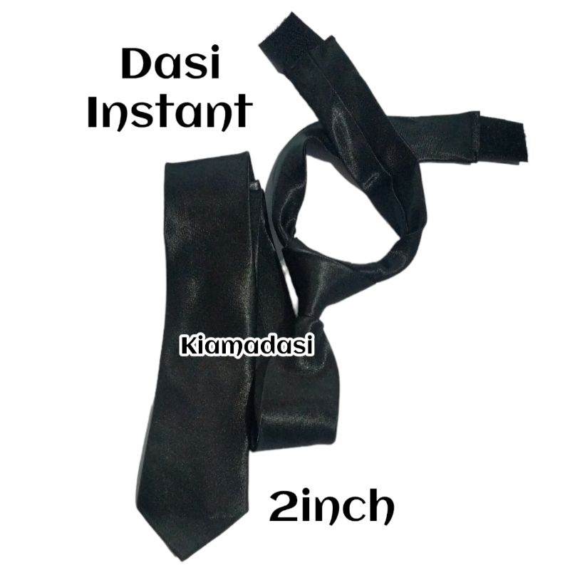 Dasi Pria Motif Salur Warna Hitam Ukuran 2 inch Dan 3 Inch