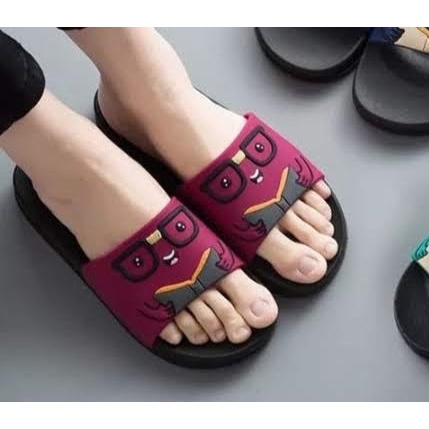 SANDAL SLOP WANITA TERMURAH KARTUN BERKACAMATA 36-40