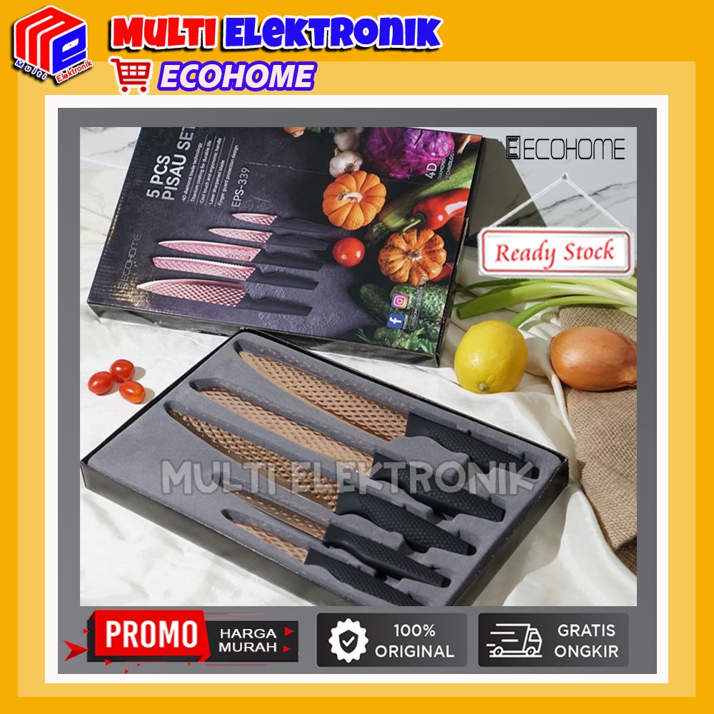 Pisau Set Ecohome 4D Diamond Blade Tech - Knife Set Ecohome