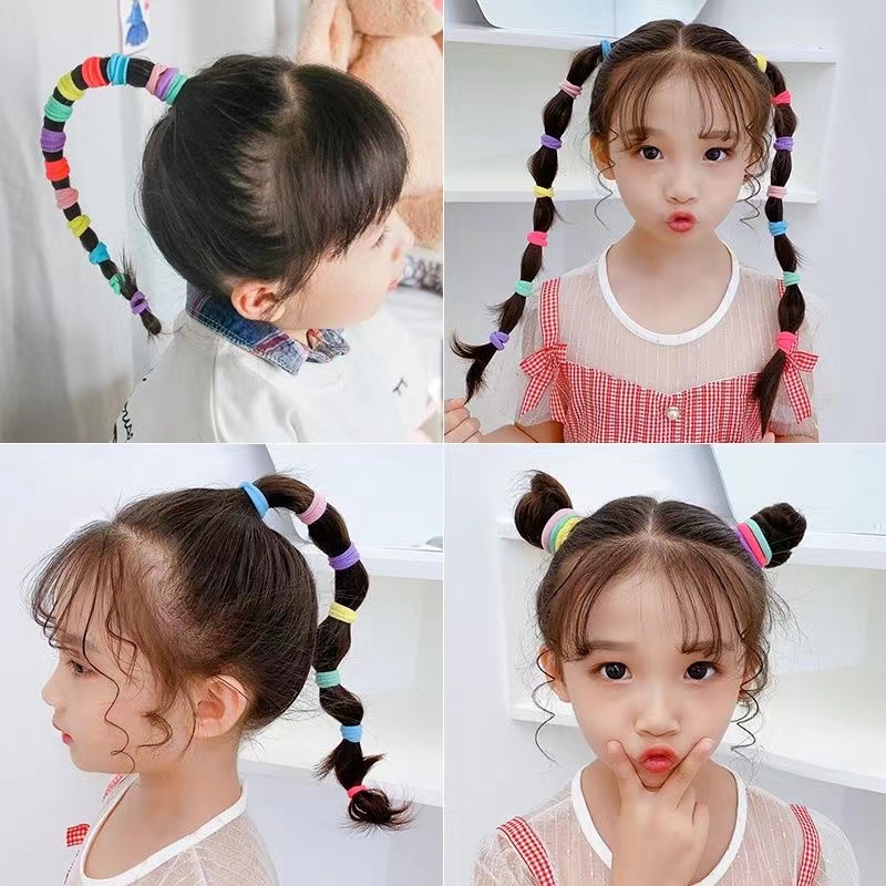 Karet Ikat Rambut Korea Bahan Karet Elastis 50 PCS / Set