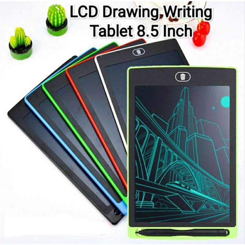 PAPAN TULIS LCD WRITING DRAWING TABLET 8.5 INCH ALAT BELAJAR MENULIS MENGGAMBAR ANAK MAINAN EDUKASI ANAK MURAH SERBA SERBI BANJARMASIN