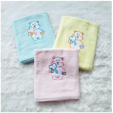 Handuk Bayi Lembut Ivory Bordir Halus Jumbo 110Cmx60Cm / Handuk Anak / Handuk Bayi Bordir Halus Handuk Warna