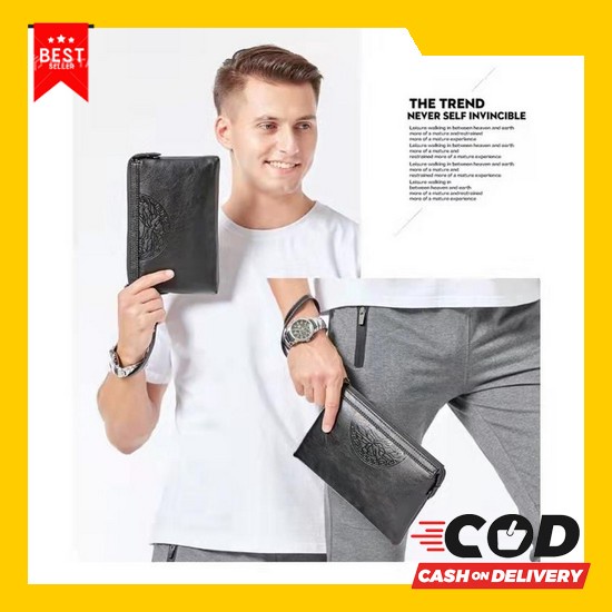 Clutch Pria Tas Tenteng Tas Tangan Simple Hand Bag Coach Kulit T0I5 Mu Clutch Kulit Import Handbag