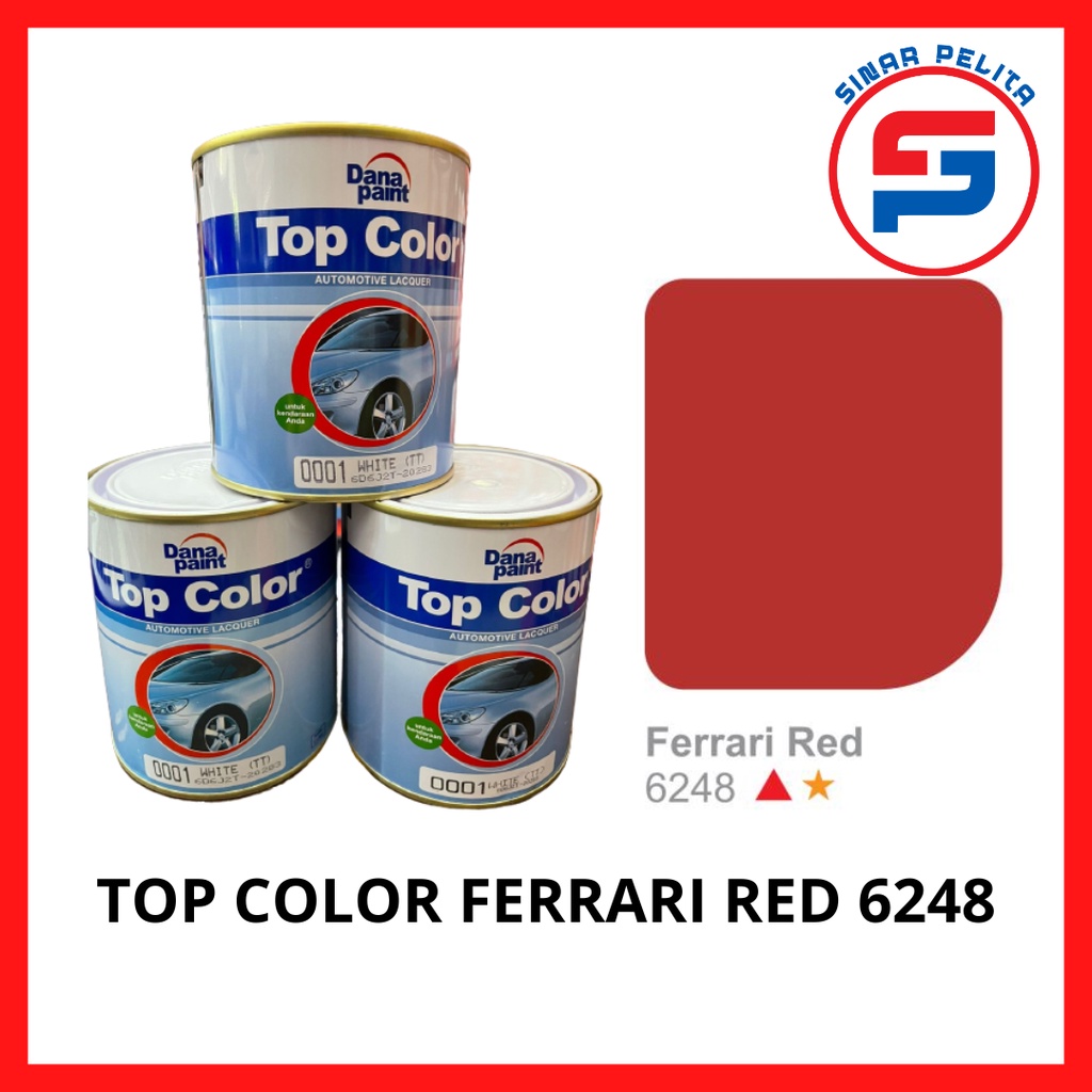 CAT TOP COLOR MERAH ORANGE MOBIL MOTOR BESI KAYU  / CAT DUCO DANAPAINT / CAT TOP COLOR/ CAT PINRANG/
