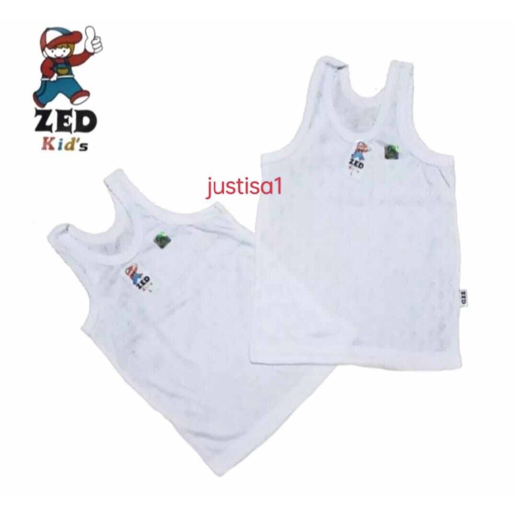 ZED..6 PCS KAOS SINGLET KAOS DALAMAN ANAK-ANAK PUTIH ZED-KIDS