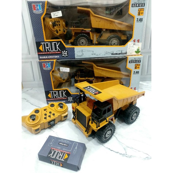 Mainan Mobil Remot Kontrol Truk Mining Muatan Pasir Radio Control Anak Edukatif