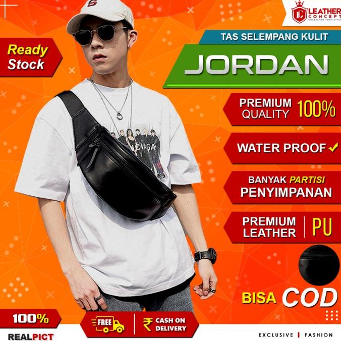 Tas Selempang Kulit Pria Tas Pria Tas Kulit Pria Wais Bag Pria Jordan