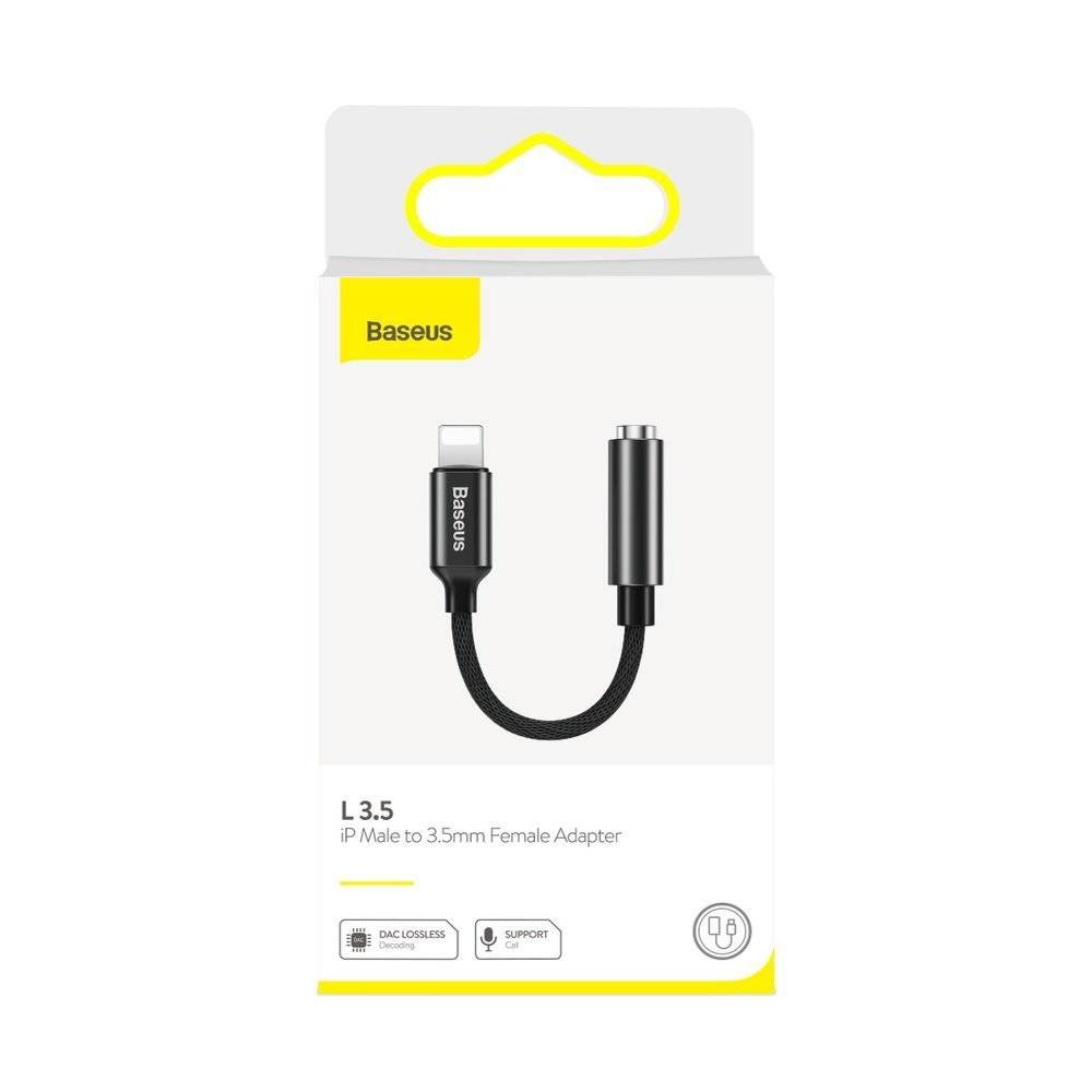 Baseus Kabel Konverter Audio Adaptor Lightning to 3.5mm - CALL3-01 - Black