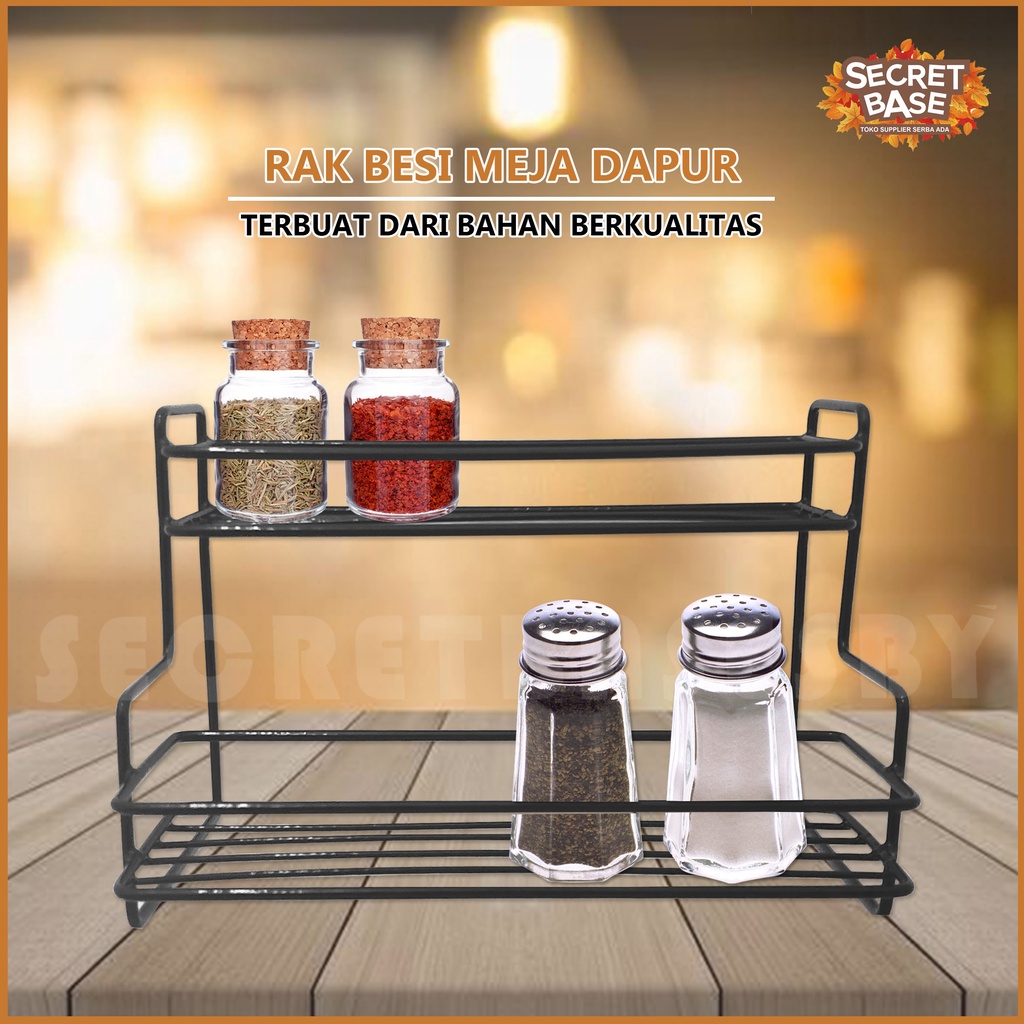 Rak Besi Meja - Kitchen Set / Rak Bumbu Susun / Rak Besi Serbaguna