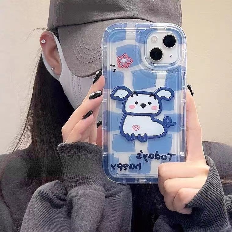 Casing Soft Case Motif Grafitti Anjing Untuk IPhone 12 13 14 11 Pro Max X Xs Max Xr Ffdrf