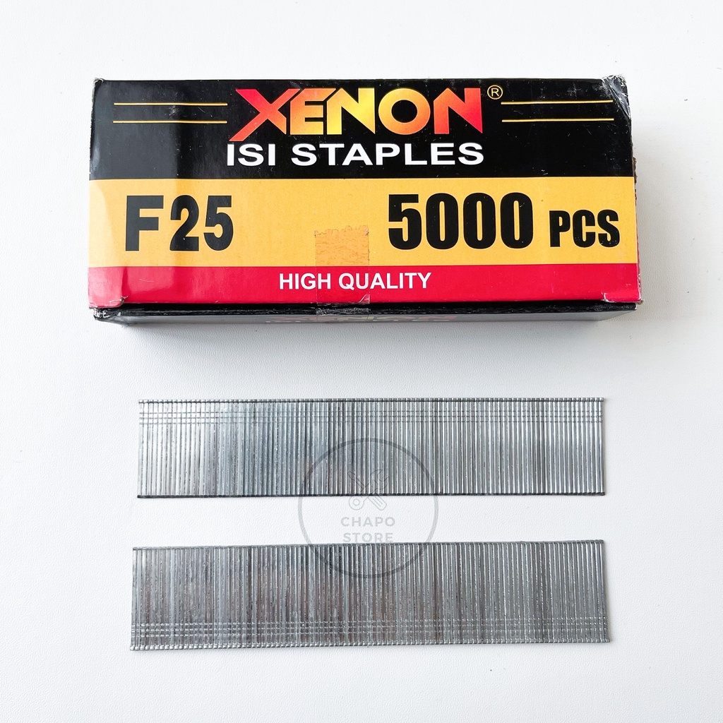 Xenon refill isi mesin staples steples paku tembak F10 F15 F20 F25 F30 refill air nailer stapler gun