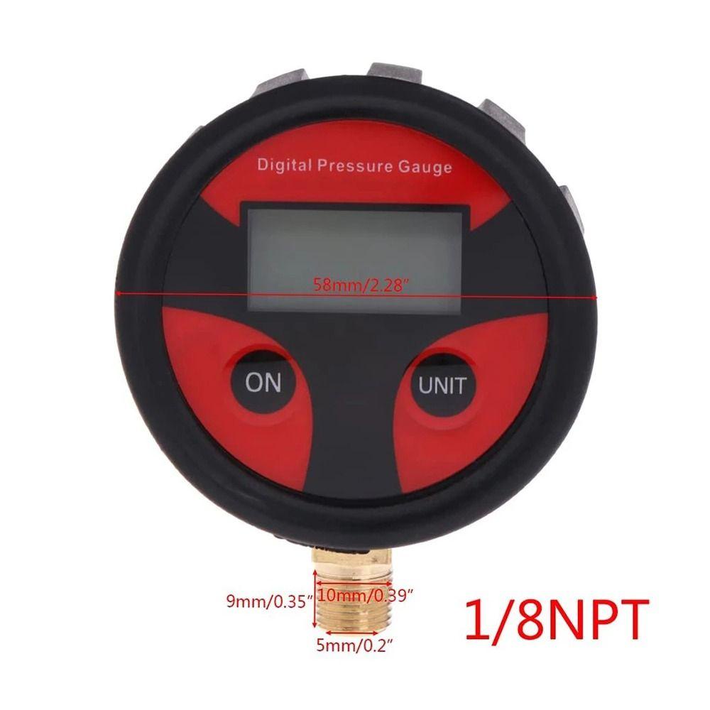 Populer Air Pressure Gauge Presisi Tinggi Digital Display Pengukur Tekanan Ban Karet Tembaga