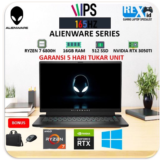 DELL ALIENWARE M17 RYZEN 7 6800H 512SSD 16GB RTX3050TI