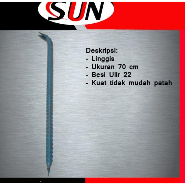 Linggis Besar 70 cm pencabut paku besi ulir 22