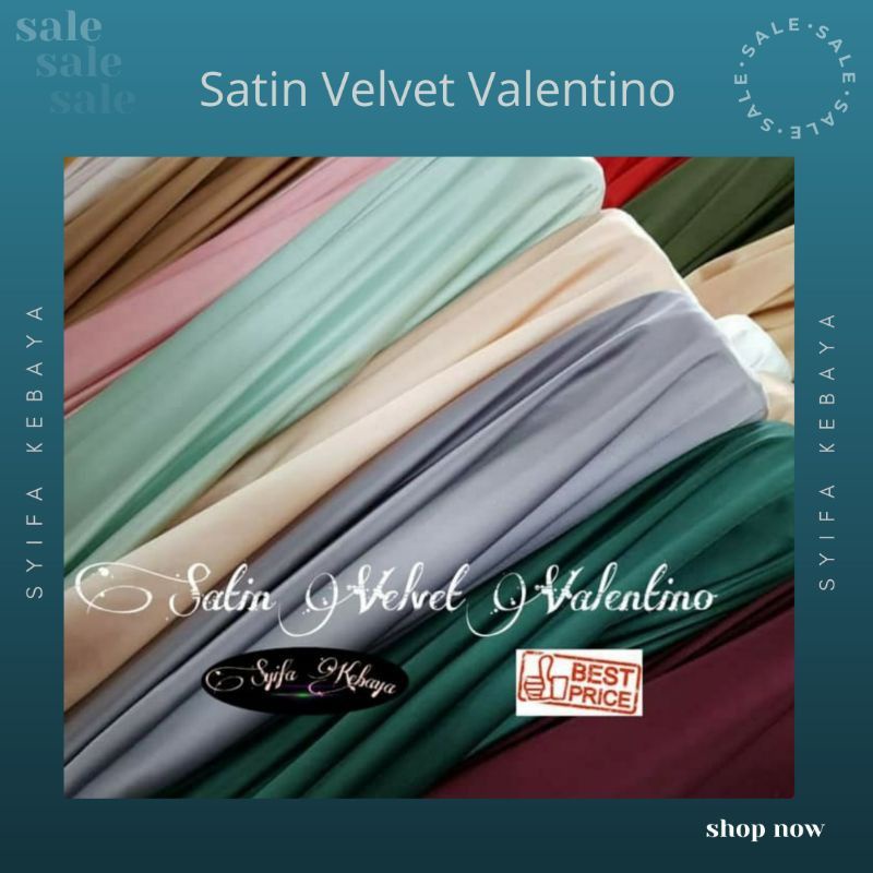 Kain Satin Velvet/ Satin Velvet Meteran/ Bahan Gamis Bridesmaid/ Bahan Furing Brukat/ Kain Saten Vel