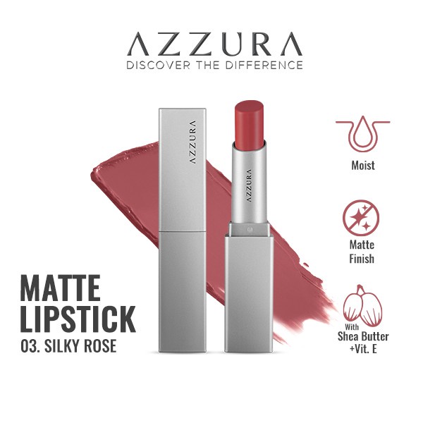 AZZURA Matte Lipstick with Vitamin E dan Shea Butter