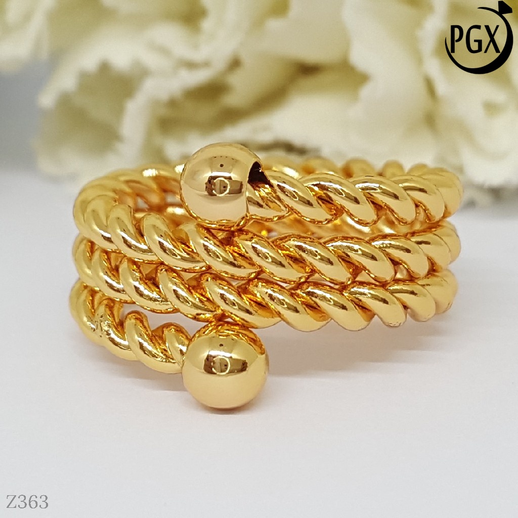 PGX Cincin Xuping Wanita Aksesoris Fashion Perhiasan Lapis Emas Premium - Z363