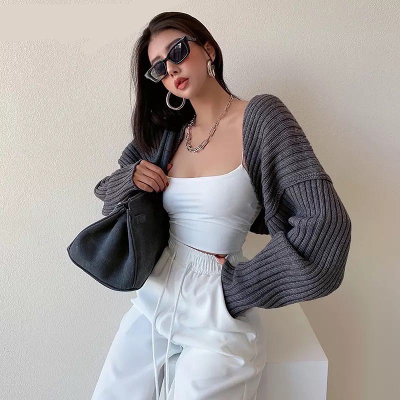 LIAM BOLERO CARDY / OUTER KNIT PREMIUM / CROP CARDY / CANDY SHORT CARDY 7 GET / KARDIGAN RAJUT / LIAM OVERSIZE