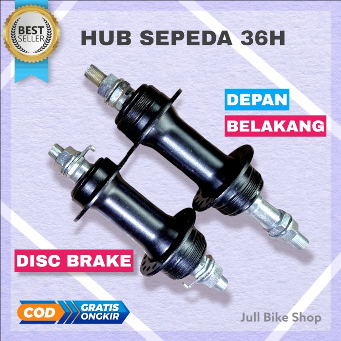 Hub sepeda 36H lipat mtb hitam freehub bos double drat depan belakang bosch bosh 36 hole lubang H cakram nap bukan bearing