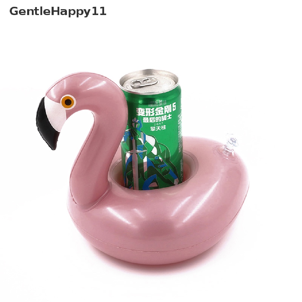 Gentlehappy Mainan Pelampung Kolam Renang Flamingo Tiup Mini Pelampung Minuman Cup Holder Mainan Pesta id