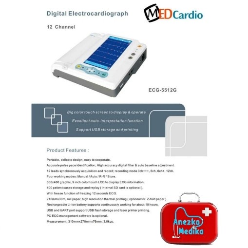 ECG 12 CHANNEL MED CARDIO / ECG 5512G / DIGITAL ELECTROCARDIOGRAPH