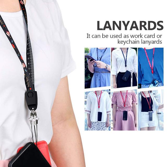 Lanyard Data Cable Kabel Gantungan Meteran (USB Type C) - Biru