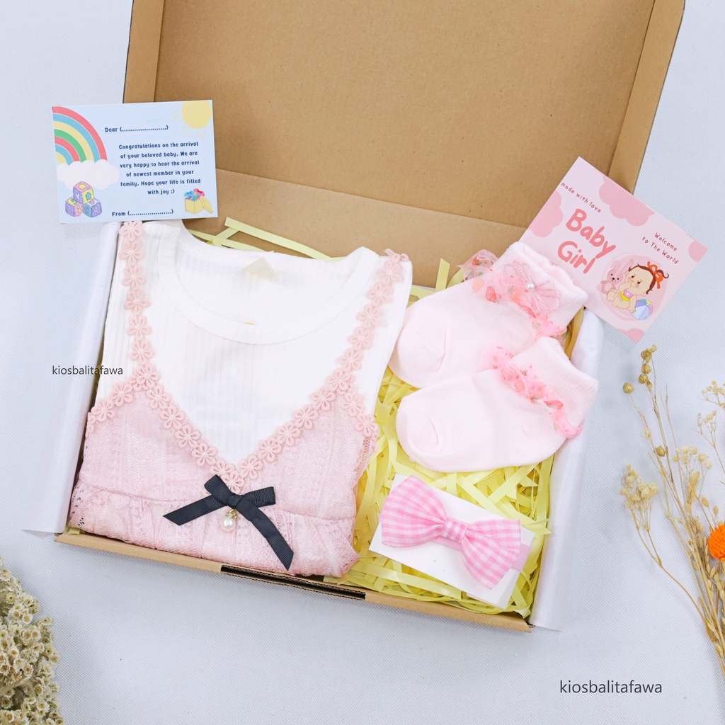 [HARUKA] Hampers Baby Girl 3-30 Bulan / Kado Lahiran Hadiah Bayi Perempuan Bulan New Born Gift Dress