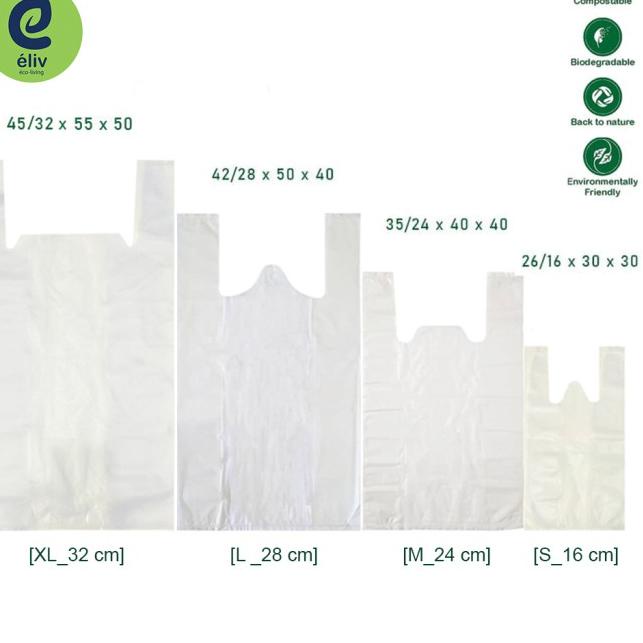 

Kantong Plastik Singkong Polos (Medium) / Cassava Bag BIODEGRADABLE