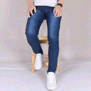 Celana Jeans Panjang Pria Slimfit Terbaru 2022 Bahan Denim Stretch Warna Bio wosh