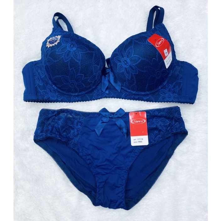 BH Set | Bra Set + CD Brukat SOREX 17126 Pakai Kawat Dan Busa Tipis