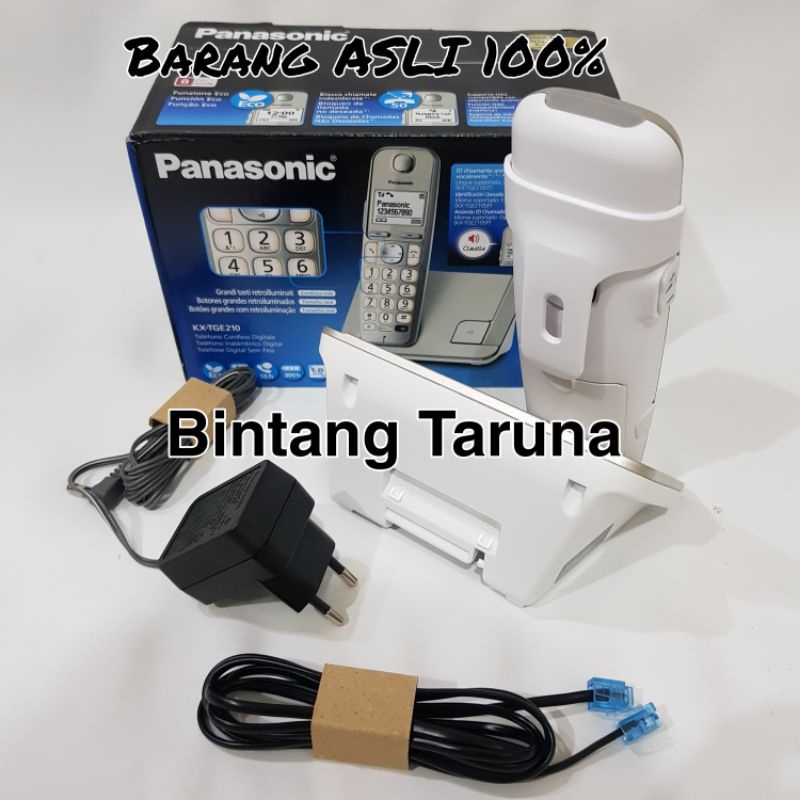 Telepon Wireless Panasonic KX-TGE210 Wireless Phone Panasonic KX-TGE210 Telpon Panasonic TGE210