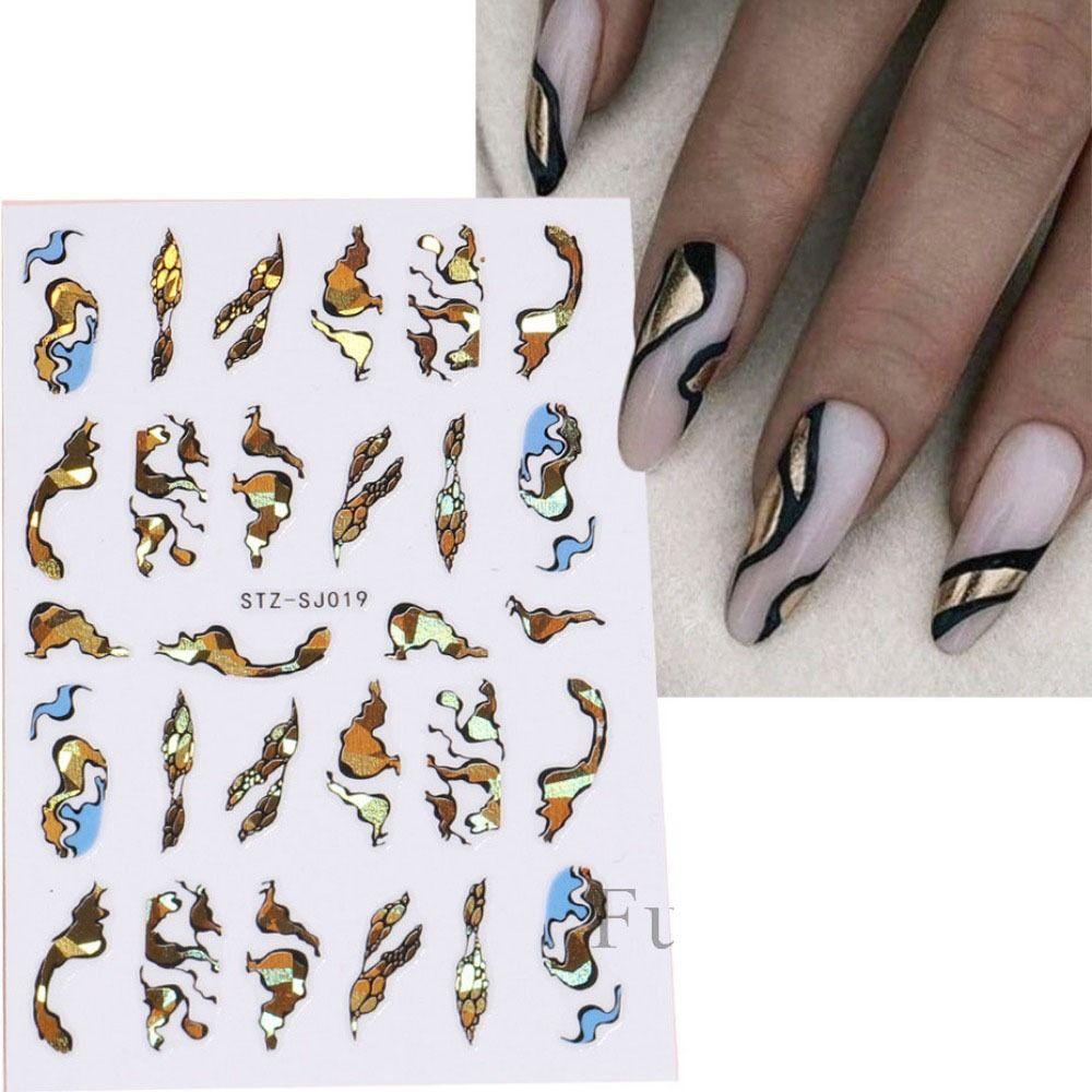 R-flower Nail Art Sticker DIY Manicure Decor Retro Aksesoris Perhiasan Kuku