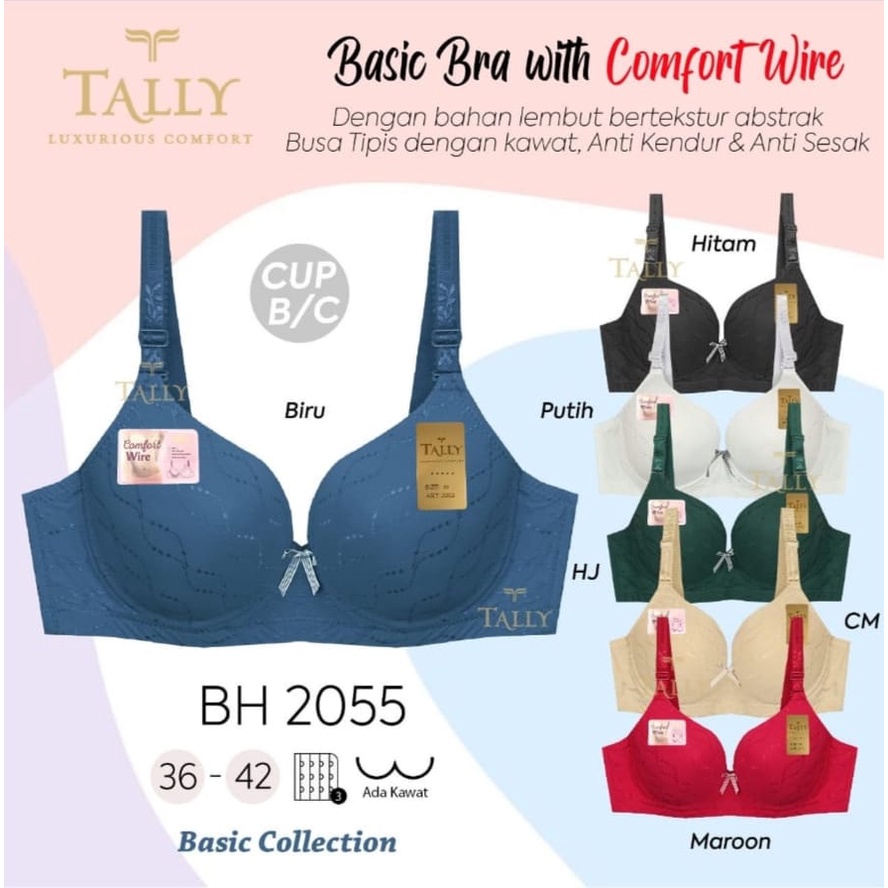 Bra Tally 2055 | BRA BUSA TIPIS | BRA KAWAT | CUP B/C | BRA KAWAT BUSA TIPIS | BH KAWAT