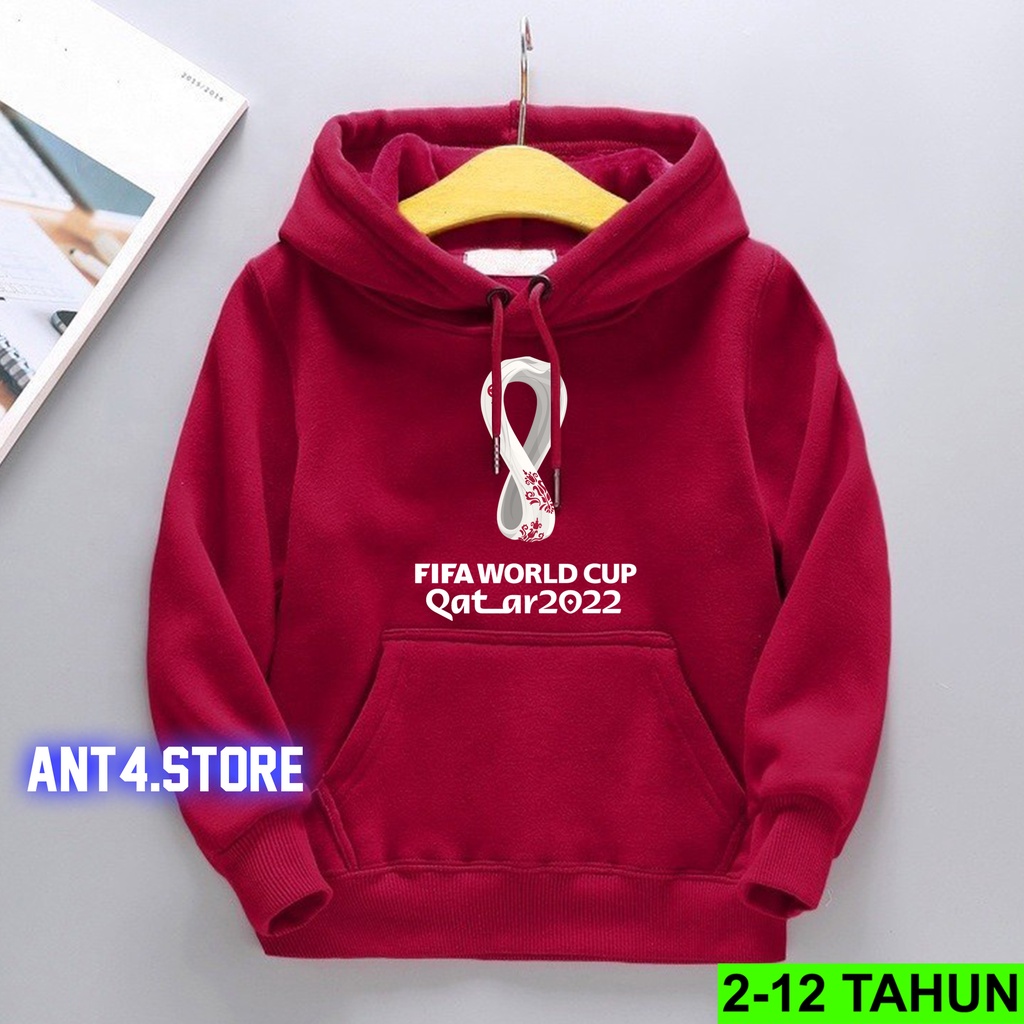 Hoodie Anak Usia 2 - 12 Tahun Jaket WORLD CUP QATAR Hodie Anak Piala Dunia 2022