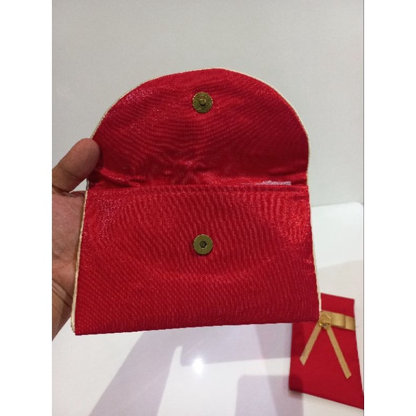 Angpau Imlek Premium Satin / Angpao Dompet Sincia Kain Satin Premium / Amplop Imlek Fu Fuk Hok Satin Dompet