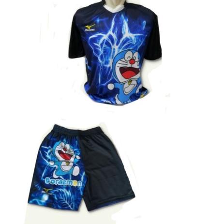 ✦ kaos voli printing baju bola motif doraemon