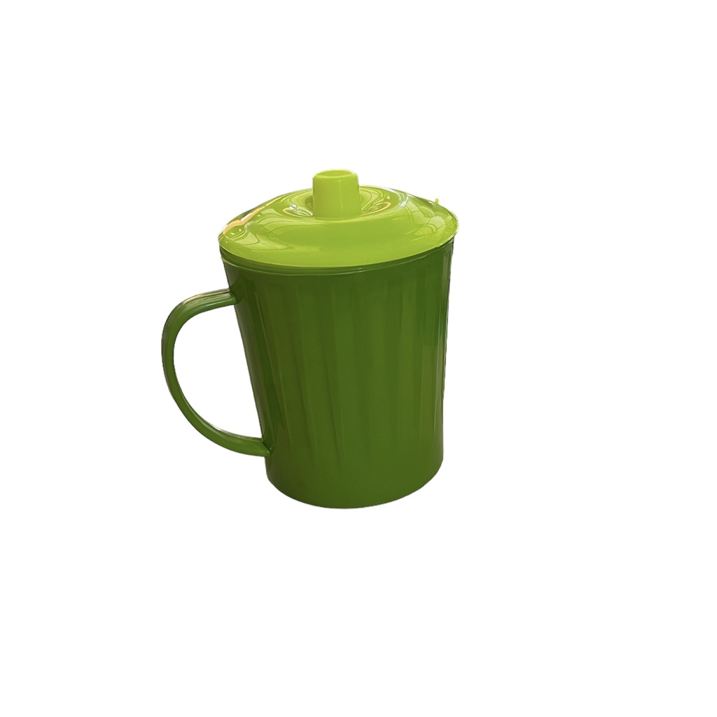 cangkir tutup SB 310/ gelas minum hijau/ cangkir plastik