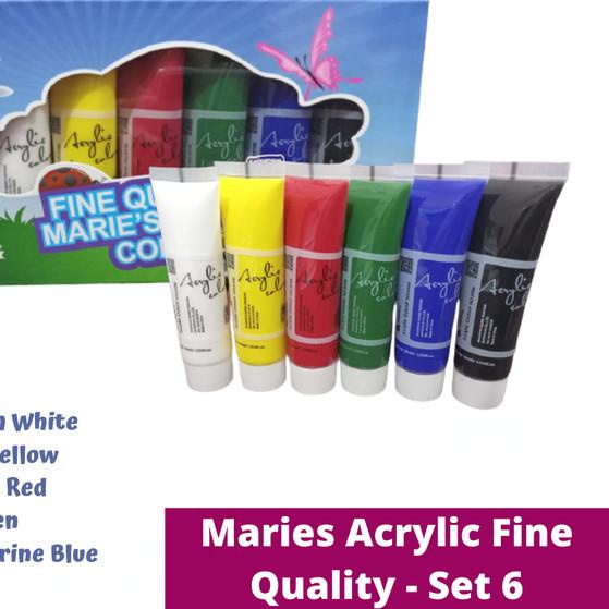 

Maries Acrylic Color Fine Quality Set 6 / Cat Akrilik Maries 81306B