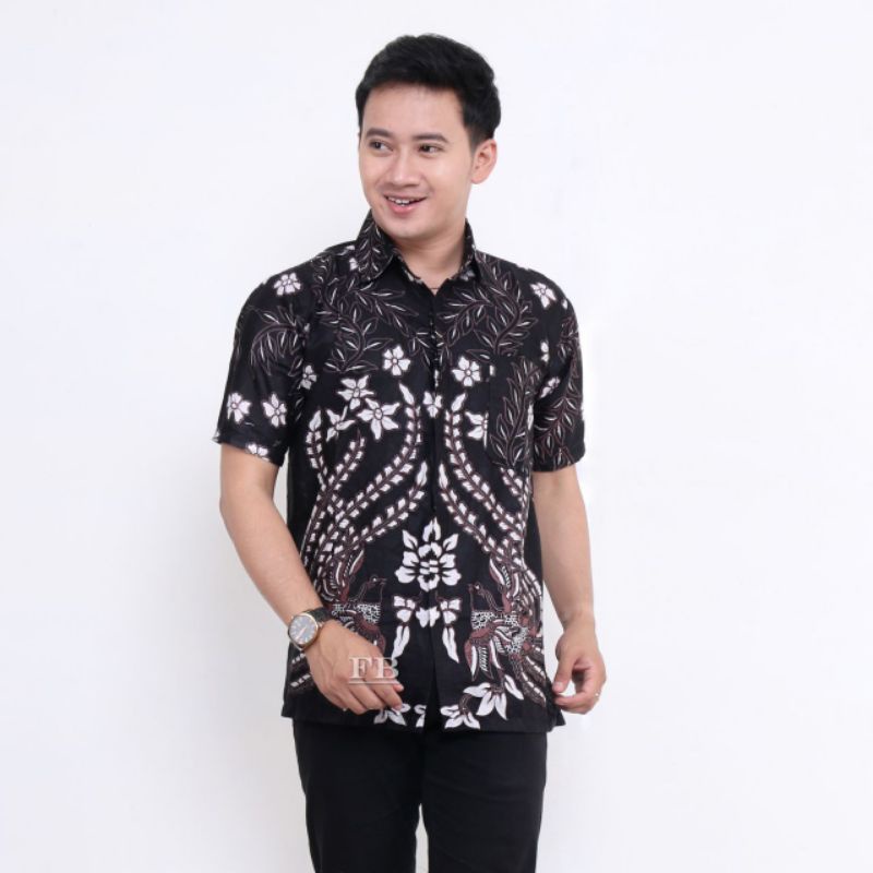 Kemeja Batik Pria Lengan Pendek Casual Termurah M L XL