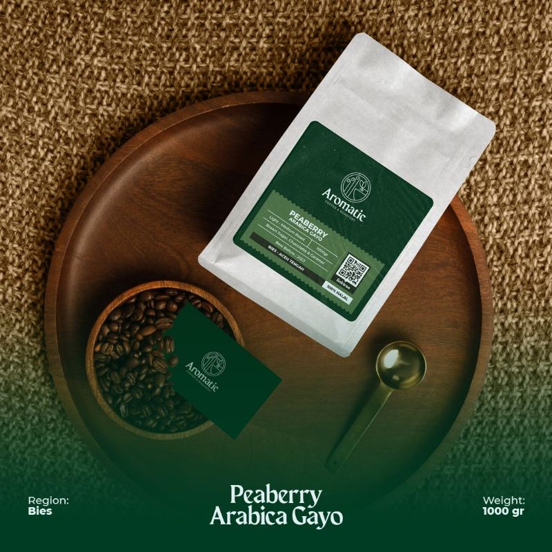 

Kopi Aceh Peaberry Arabica Gayo 1 Kg kopi Ulee Kareng Bubuk/Biji