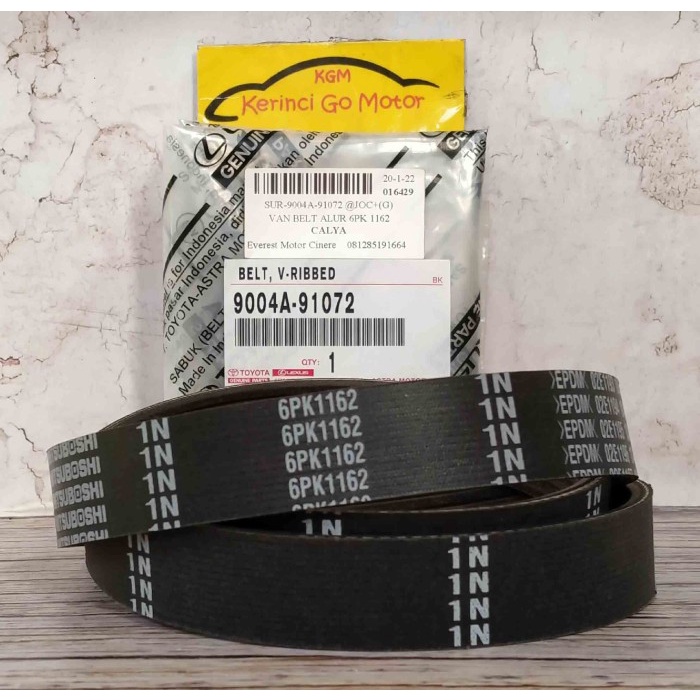 VAN BELT 6PK 1162 ASLI 9004A - 91NOL72 TALI KIPAS CALYA SIGRA AGYA 1.2