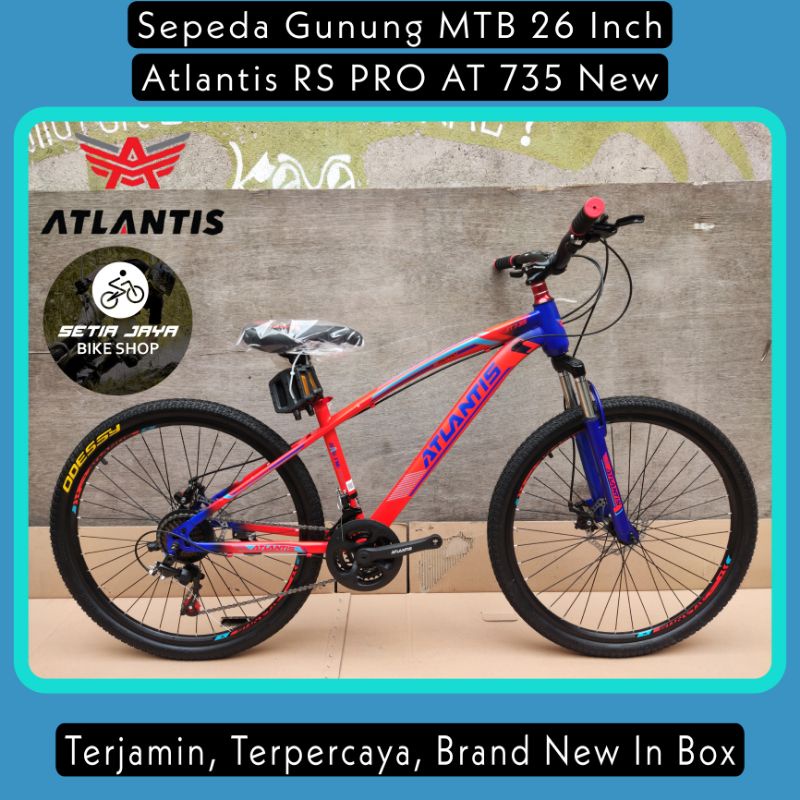 Sepeda Gunung MTB 26 Inch ATLANTIS RSPRO AT 735 Steel 3x7 Speed New