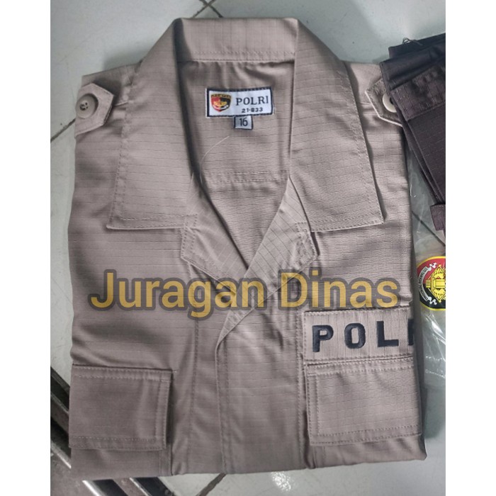 Baju Pdl Jatah Polri Dril Asli Original Pembagian