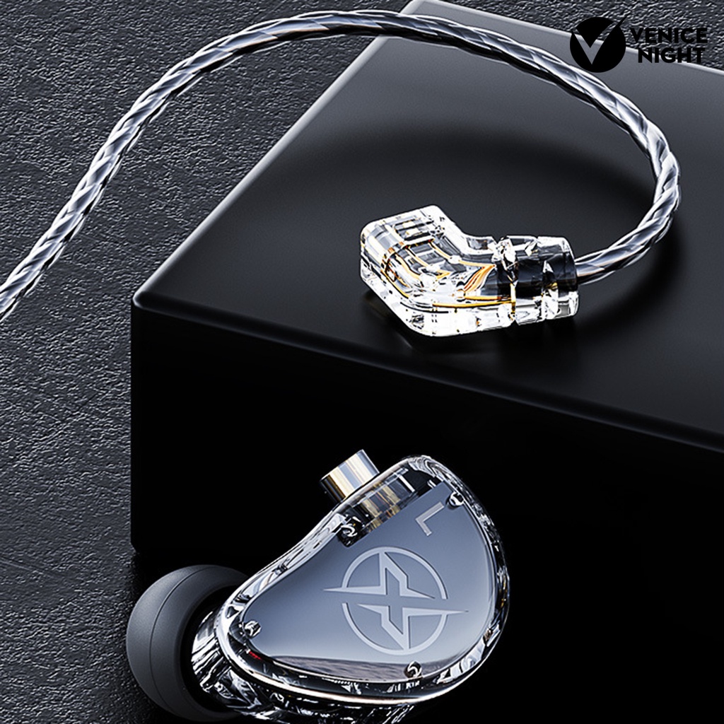 (VNEP) (Berkabel) Earphone Stereo Surround Music Game Calling Function Heavy Bass Noise Cancelling Earbud In-ear Sport Earphones for Mobile Phone